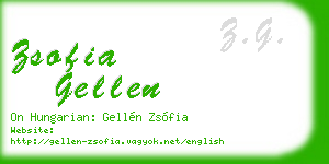 zsofia gellen business card